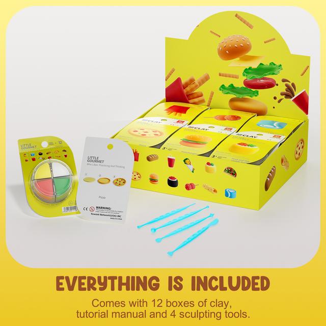 Air Dry Clay - Little Gourmet 12 Pcs Box 