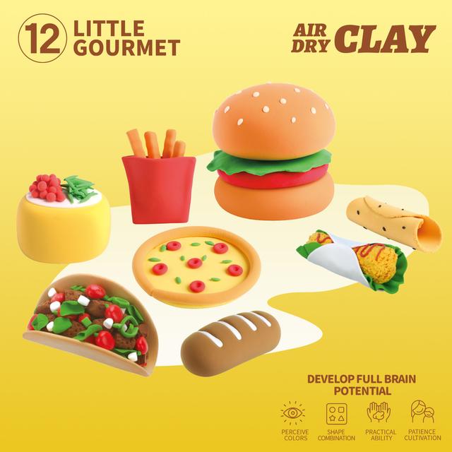 Air Dry Clay - Little Gourmet 12 Pcs Box 