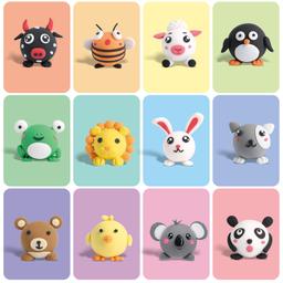 Air Dry Clay For Kids - Pets Group 12pcs Pack With Tool kit