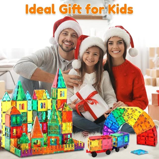 Magnetic Tiles for kids, 100 pcs 3D Building Blocks Constructional Set, Tiles Magnet for Girls Boys Sensory Magnetic Blocks Building Toys for Kids Preschool Learning Montessori Toy